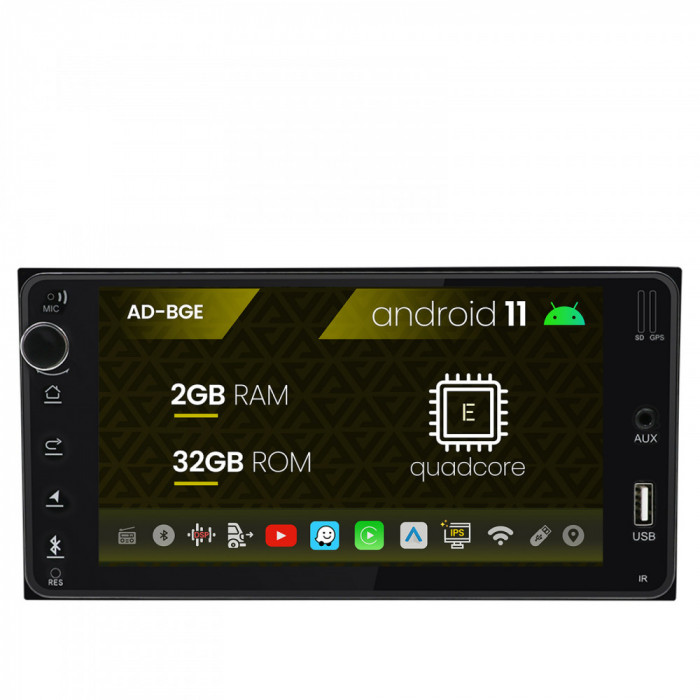 Navigatie Toyota, Android 11, E-Quadcore 2GB RAM + 32GB ROM, 7 Inch - AD-BGATOAC