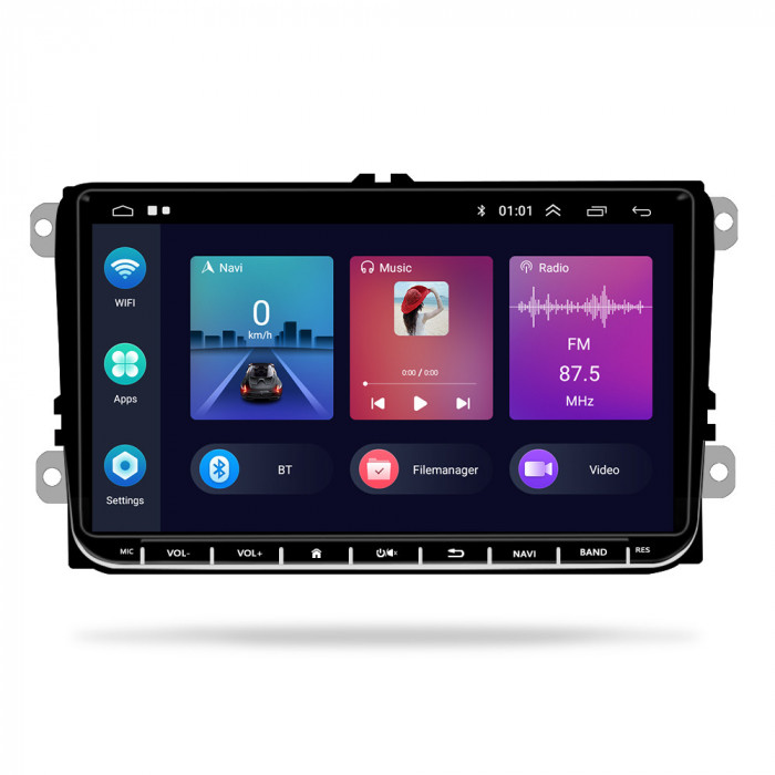 Navigatie Dedicata Skoda, Android, 9Inch, 2Gb Ram, 32Gb stocare, Bluetooth, WiFi, Waze, Canbus