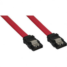 Cablu SATA InLine 2x 7-pin SATA - 2x 7-pin SATA 0.3m Red foto