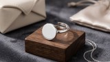 Cumpara ieftin Inel Reglabil din Argint 925 Rodiat, cu Placuta Rotunda Personalizabila,