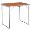 VidaXL Masă de camping pliabilă cu cadru metalic, 80 x 60 cm 48170