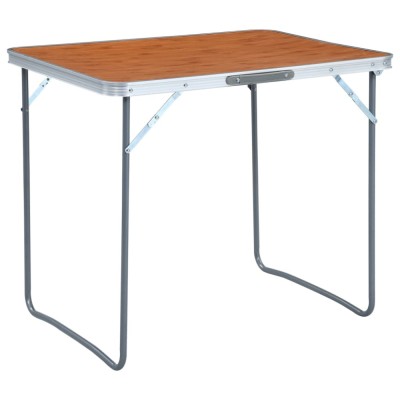 vidaXL Masă de camping pliabilă cu cadru metalic, 80 x 60 cm 48170 foto