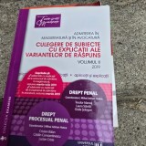 Admiterea in magistratura si avocatura. Culegere de subiecte cu explicatii ale variantelor de raspuns 2019 vol.II