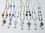 Coliere barbati handmade pandantive cruci scoici, multe modele, culori
