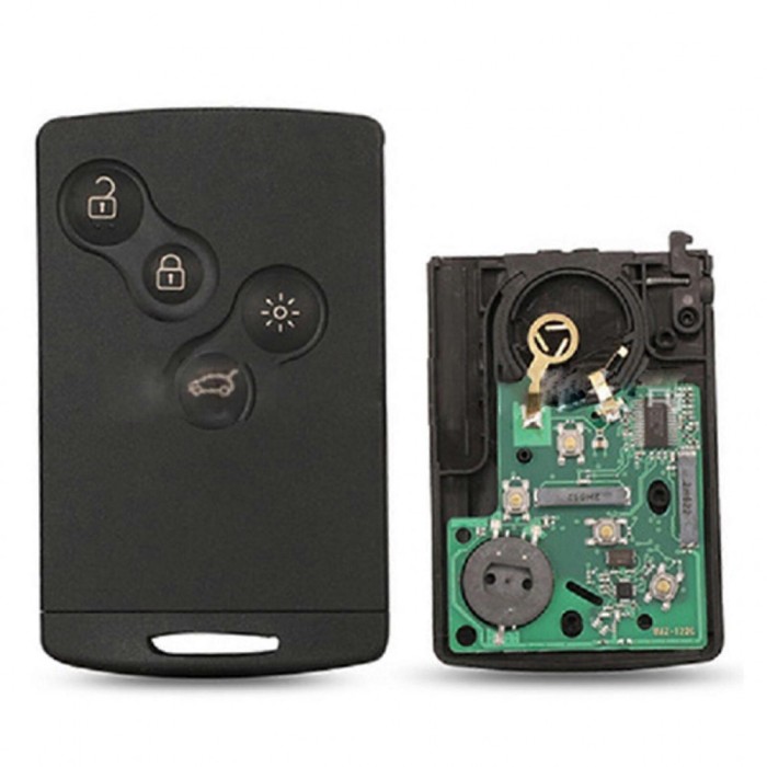 Card Renault Clio 4 2012-2016, Captur 2013-2016 cu 4 butoane, Keyless 434 MHz
