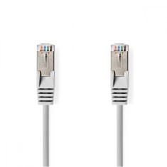 Cablu de retea SFTP Cat6a 1m gri RJ45 tata - RJ45 tata dublu ecranat Nedis