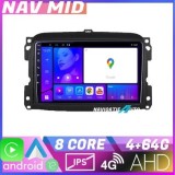 Navigatie Fiat 500 2015 2021 KIT 500new EDOTEC-LITE Android Ecran 720P Octa Core 4 64 Carplay CarStore Technology