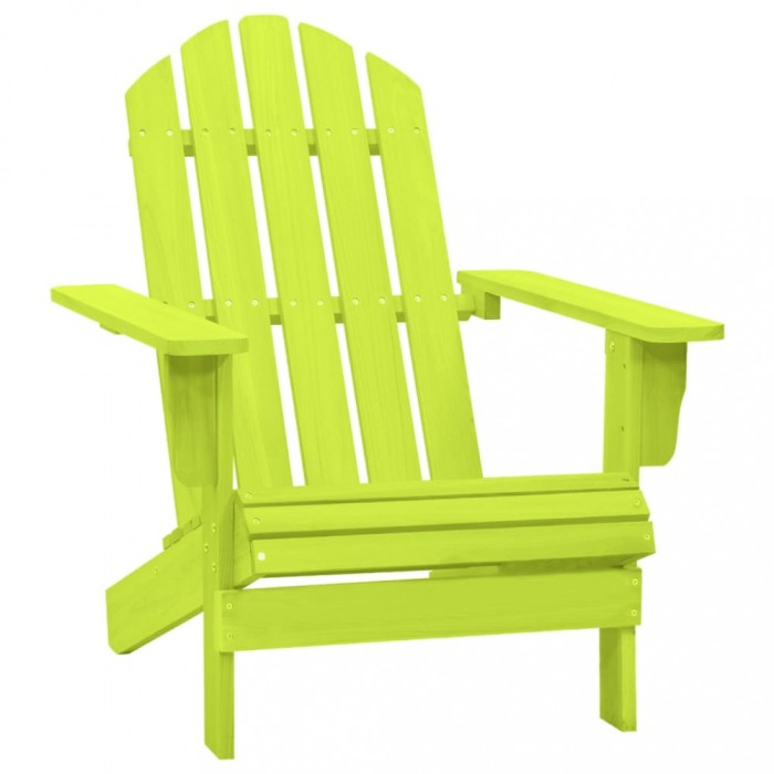 vidaXL Scaun de grădină Adirondack, verde, lemn masiv de brad