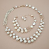 Set Glow din perle de cultură albe