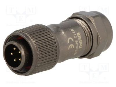 Mufă ST12 tată PIN 5 IP67 5A 180V WEIPU foto