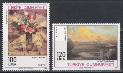 Turcia 1986 - Tablouri - Aniversări de naștere, MNH foto