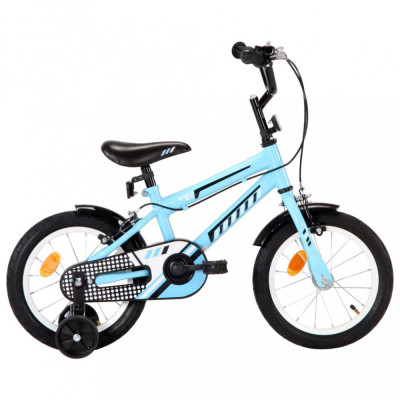 Bicicleta pentru copii, negru si albastru, 14 inci GartenMobel Dekor foto