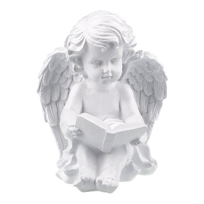 Ingeras decorativ cu carte, 17x21 cm foto
