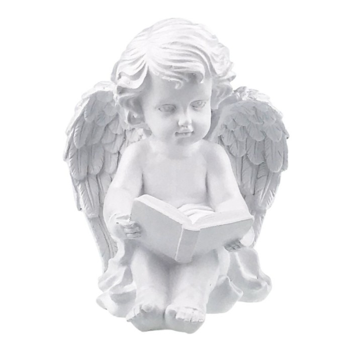 Ingeras decorativ cu carte, 17x21 cm