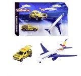 Set de joaca masinuta Dacia Duster si Avion Boeing 787,metal,3-6 ani, Simba
