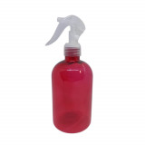 Flacon Pulverizator, 500 ml, Plastic Transparent/Rosu, Pulverizator, Recipient Plastic pentru Pulverizare, Spray Pulverizator 500 ml, Flacon Spray pen