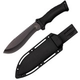 Cutit de vanatoare IdeallStore&reg;, Kukri Madness, otel inoxidabil, 30.5 cm, negru, teaca inclusa