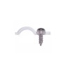 Set 10 Cleme fixare cu surub, 8mm, Transparent