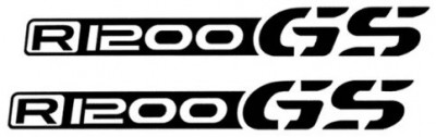 Set 2 Buc Sticker Moto Bmw R1200GS 20x2.5cm Negru foto