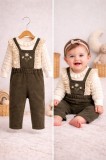 Costumas bluza cu salopeta verde pentru bebelusi - MINICAYZEN (Marime