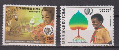 ANUL INTERNATIONAL AL TINERETULUI 1985 TCHAD MI. 1130-1131 MNH foto