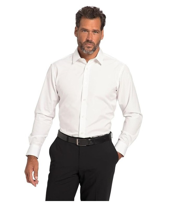Camasa cu maneca lunga pentru barbati JP 1880, alb, 4XL - OUTLET