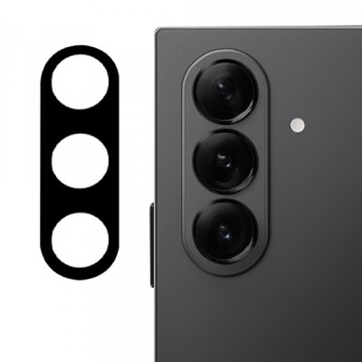 Folie de protectie Camera Spate Techsuit pentru Samsung Galaxy Z Fold7 F966, Sticla Securizata, Neagra foto