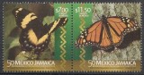 MEXIC 2016 FAUNA FLUTURI EMISIUNE COMUNA CU JAMAICA, Nestampilat