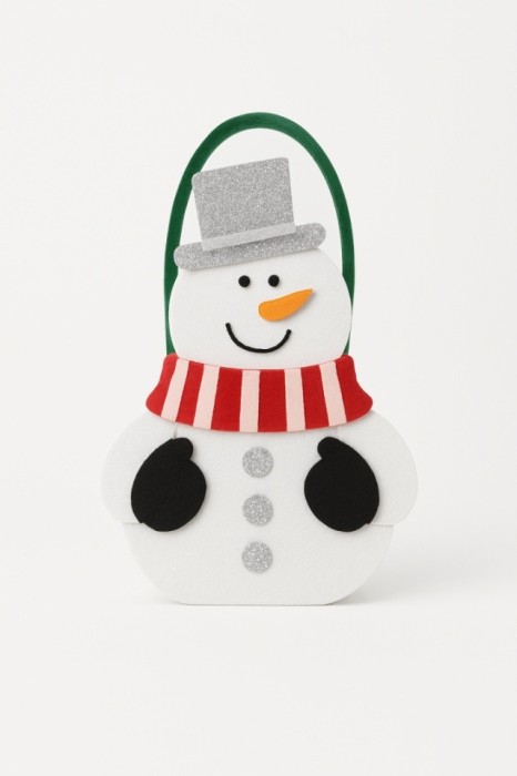 Prosop de bucatarie cu gentuta Snowman