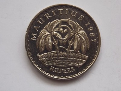 5 RUPEES 1987 MAURITIUS-XF foto