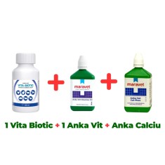 Antibiotic natural pasari Vita Biotic 100 ml + Complex vitamine si minerale pentru pasari Anka-vet vitamine CH 100 ml + Complex vitamine si minerale