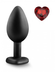 Dop Anal Brighty, Small, Silicon, Negru/Rosu, Mokko Toys foto