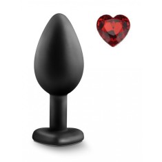 Dop Anal Brighty, Small, Silicon, Negru/Rosu, Mokko Toys