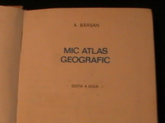 MIC ATLAS GEOGRAFIC-A. BARSAN-EDITIA-II-A- foto