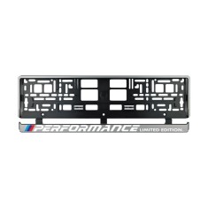 Set 2 bucati, suport numar inmatriculare argintiu BMW Performance