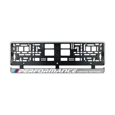 Set 2 bucati, suport numar inmatriculare argintiu BMW Performance foto