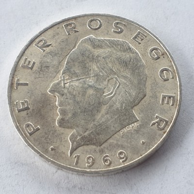 Austria 25 schilling 1969 argint foto