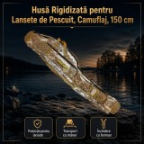 Husă Rigidizată pentru Lansete de Pescuit, Camuflaj, 150 cm