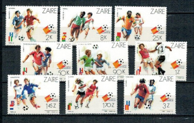 Congo 1982 - Camp. Mondial de fotbal, serie neuzata foto