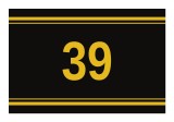 Sticker autoadeziv nr. 39 - Signetten SAFE auriu pe fundal negru