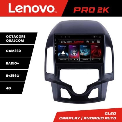 Navigatie Hyundai I30 2009-2012 clima automata Lenovo Kit-I30AUTOMATIC 8 core QLED 2K 8+256 360 Android Waze USB Navigatie Internet Youtube Rad CarSto