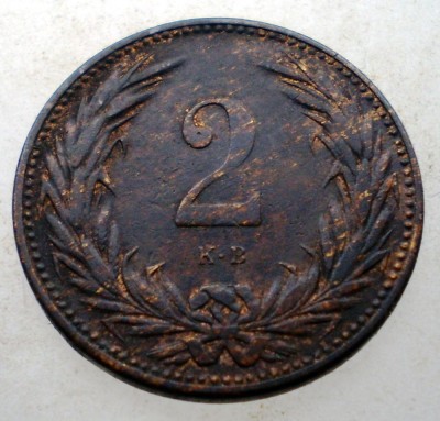 7.212 UNGARIA 2 FILLER 1901 foto