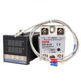 Controler Temperatura Digital REX C100, 0-400&deg;C, Releu SSR 40A, Termocuplu K, Termostat 220V, Regulator Temperatura