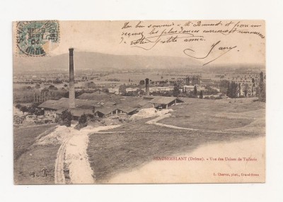 FV2-Carte Postala-FRANTA-Beausemblant, vue de Usines de Tuilerie , 1904 foto