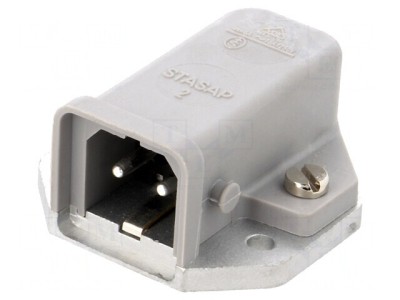 Conector dreptunghiular ST soclu tată 2 pini IP54 foto