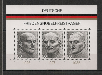 Germania.1975 Laureati PREMIUL NOBEL-Bl. MG.368 foto