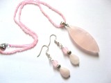 Set bijuterii cuart roz 52562