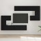 Set comodă TV Pe perete 8 pcs Stejar negru