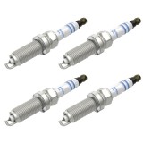 Set 4 bujii scanteie Bosch pentru Dacia Dokker, Duster, Lodgy, Logan, Nissan Micra, Note, Qashqai, Peugeot 206, 207, 307, Renault Captur, Clio, Megane