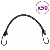 VidaXL Corzi elastice cu benzi reflectorizante/c&acirc;rlige 50 buc. 38 cm